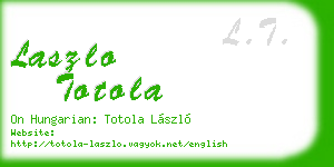 laszlo totola business card