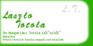 laszlo totola business card